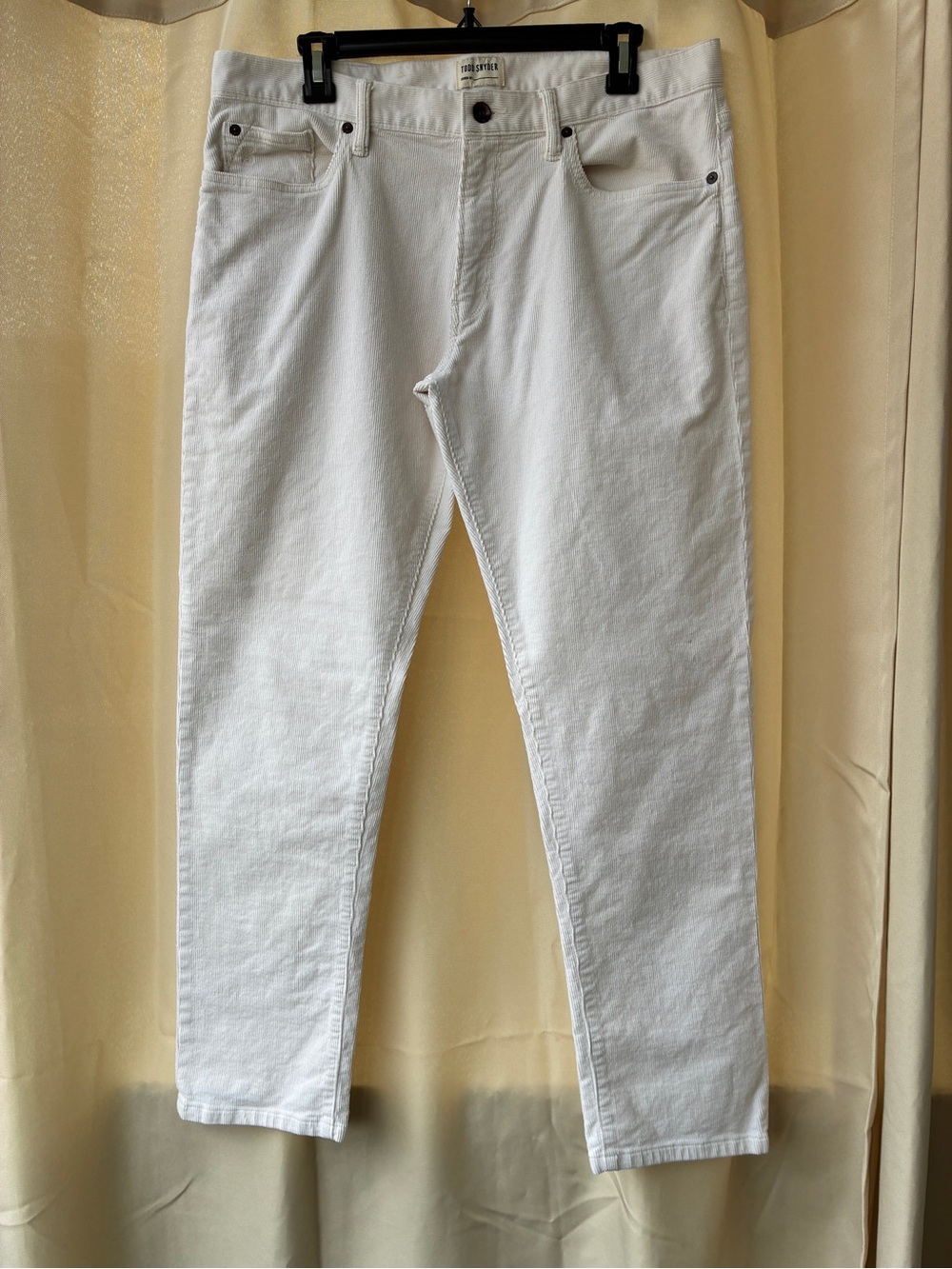 Todd Snyder Stretch Corduroy Pants Soft White Ivory Size 34x30 |Like New